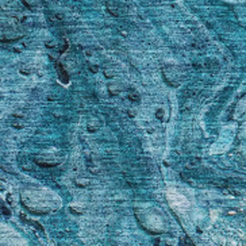 Sky Blue And Ivory Abstract Washable Area Rug With UV Protection Photo 3