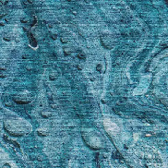 Sky Blue And Ivory Abstract Washable Area Rug With UV Protection Photo 3