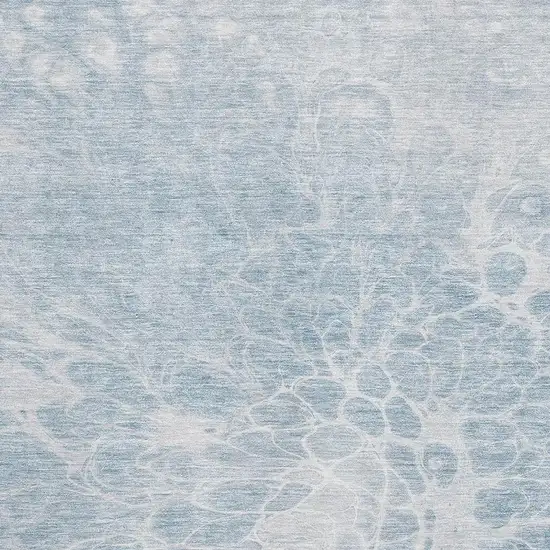 Sky Blue And Ivory Abstract Washable Area Rug With UV Protection Photo 3
