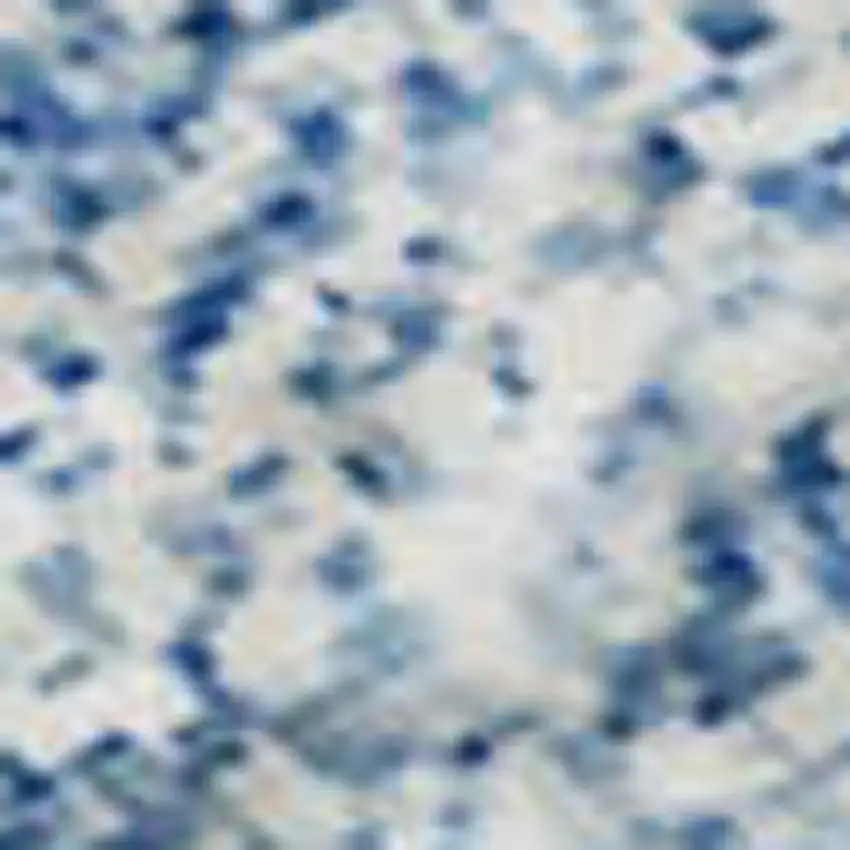 Sky Blue And Ivory Abstract Washable Area Rug With UV Protection Photo 2