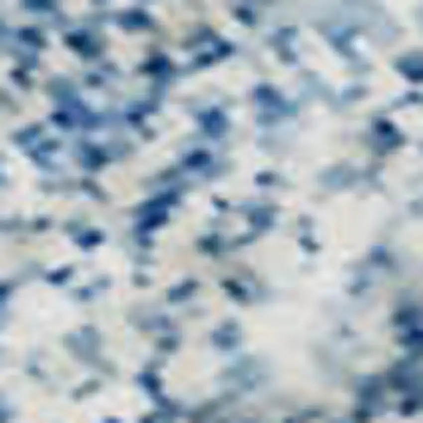 Sky Blue And Ivory Abstract Washable Area Rug With UV Protection Photo 2