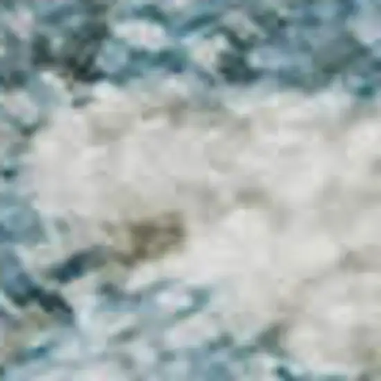 Sky Blue And Ivory Abstract Washable Area Rug With UV Protection Photo 3