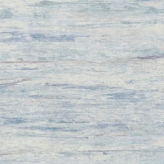 Sky Blue And Ivory Abstract Washable Area Rug With UV Protection Photo 3