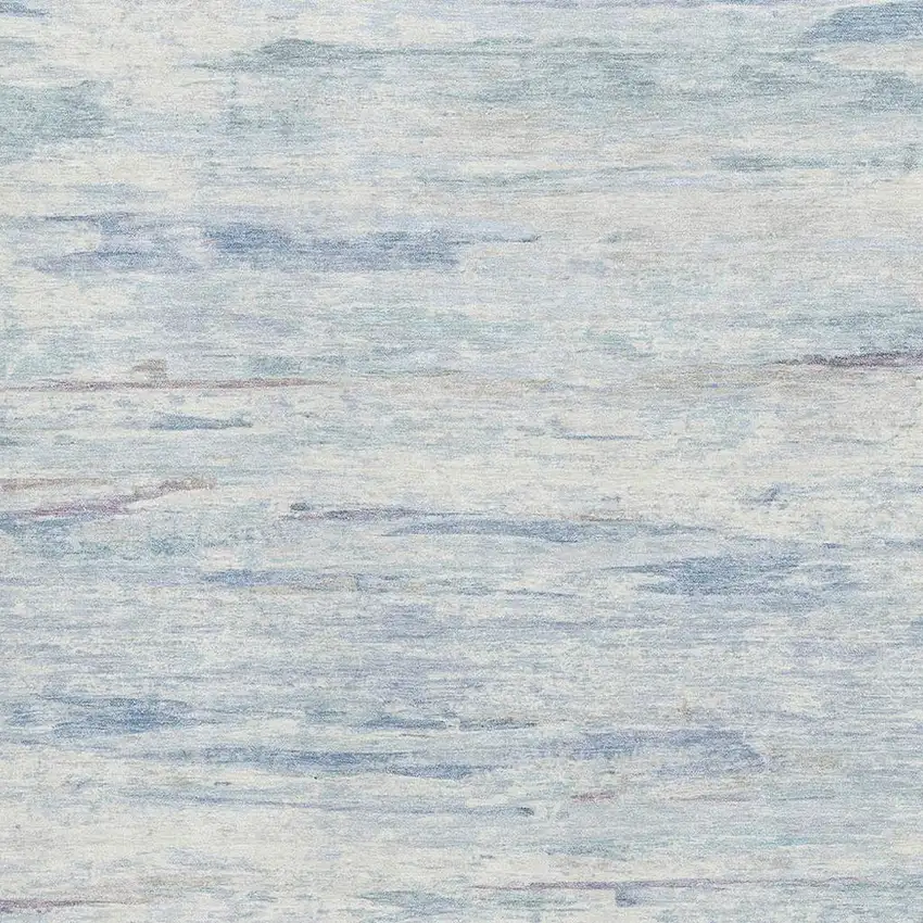 Sky Blue And Ivory Abstract Washable Area Rug With UV Protection Photo 4