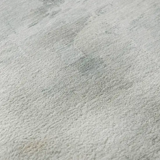 Sky Blue And Ivory Abstract Washable Area Rug With UV Protection Photo 8