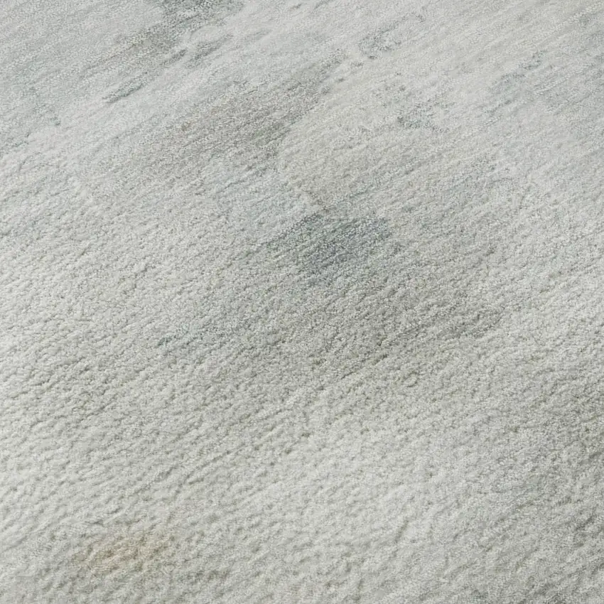 Sky Blue And Ivory Abstract Washable Area Rug With UV Protection Photo 8