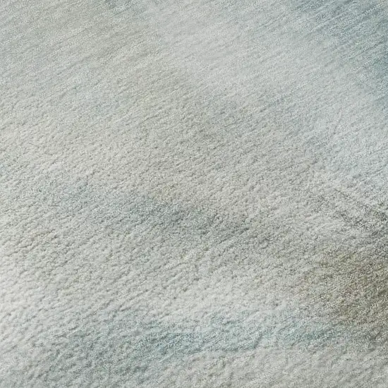 Sky Blue And Ivory Abstract Washable Area Rug With UV Protection Photo 8