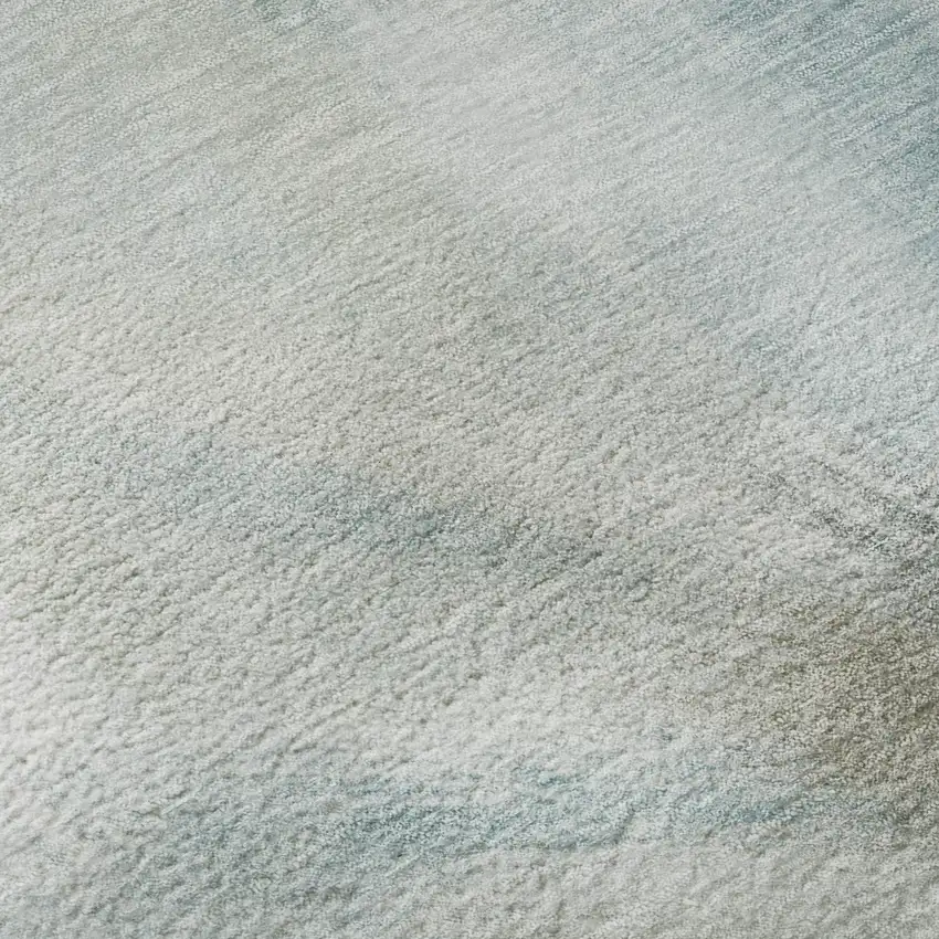 Sky Blue And Ivory Abstract Washable Area Rug With UV Protection Photo 8