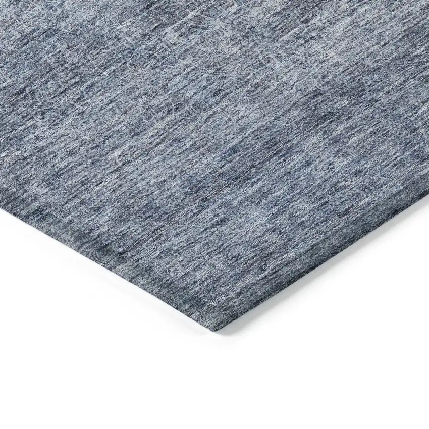 Sky Blue And Ivory Abstract Washable Indoor Outdoor Area Rug Photo 5