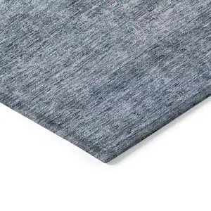 Photo of Sky Blue And Ivory Abstract Washable Indoor Outdoor Area Rug