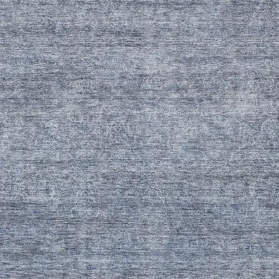 Sky Blue And Ivory Abstract Washable Indoor Outdoor Area Rug Photo 6