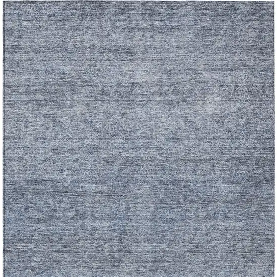 Sky Blue And Ivory Abstract Washable Indoor Outdoor Area Rug Photo 7