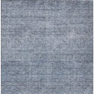 Photo of Sky Blue And Ivory Abstract Washable Indoor Outdoor Area Rug