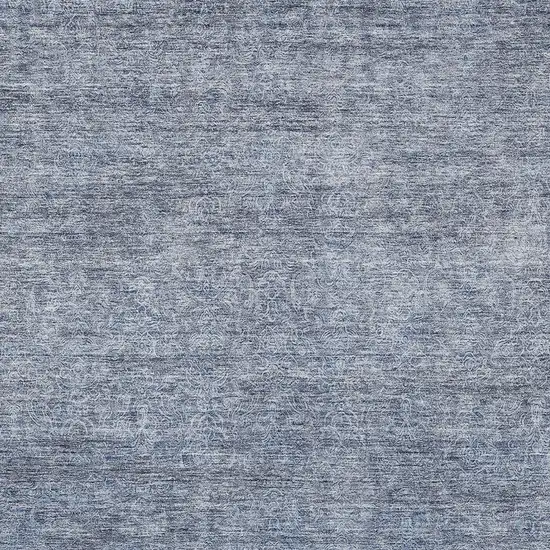 Sky Blue And Ivory Abstract Washable Indoor Outdoor Area Rug Photo 8