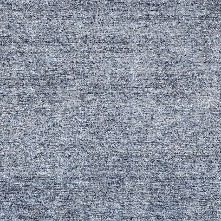 Sky Blue And Ivory Abstract Washable Indoor Outdoor Area Rug Photo 8