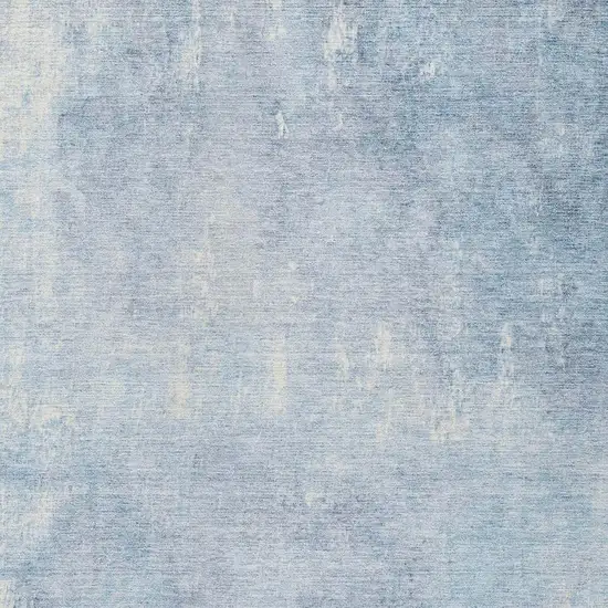 Sky Blue And Ivory Abstract Washable Indoor Outdoor Area Rug Photo 2