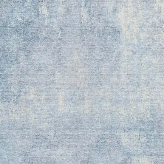 Sky Blue And Ivory Abstract Washable Indoor Outdoor Area Rug Photo 3