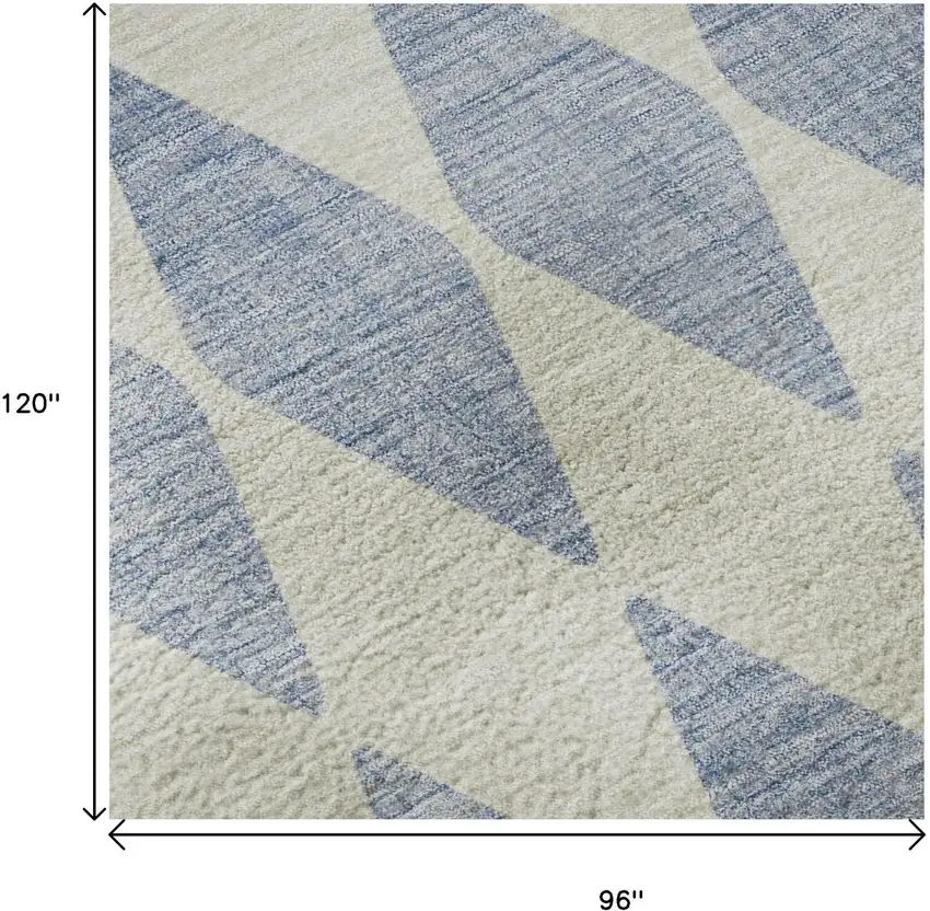 Sky Blue And Ivory Diamond Washable Area Rug With UV Protection Photo 9