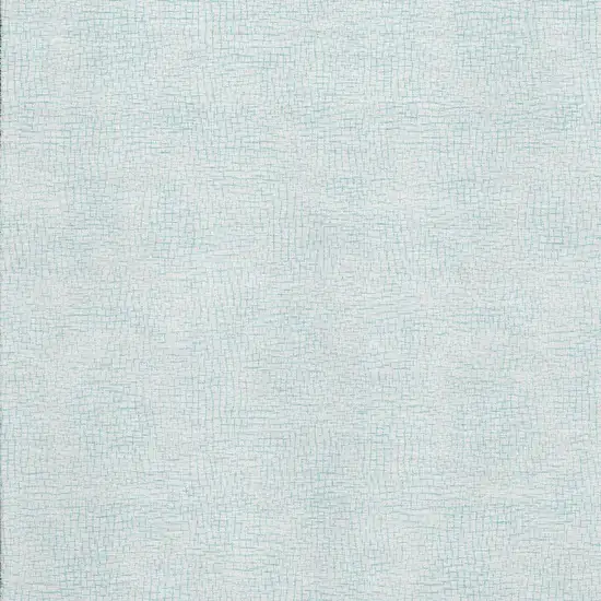 Sky Blue And Ivory Geometric Washable Area Rug With UV Protection Photo 2