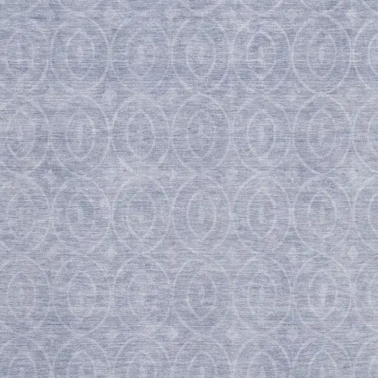 Sky Blue And Ivory Geometric Washable Area Rug With UV Protection Photo 2