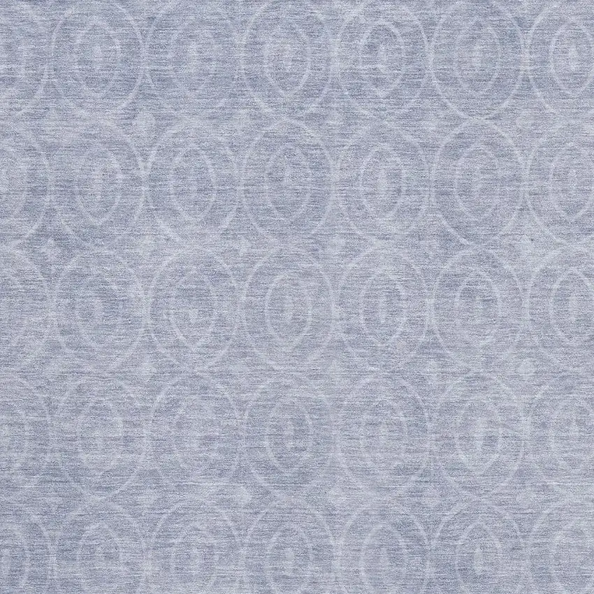 Sky Blue And Ivory Geometric Washable Area Rug With UV Protection Photo 2