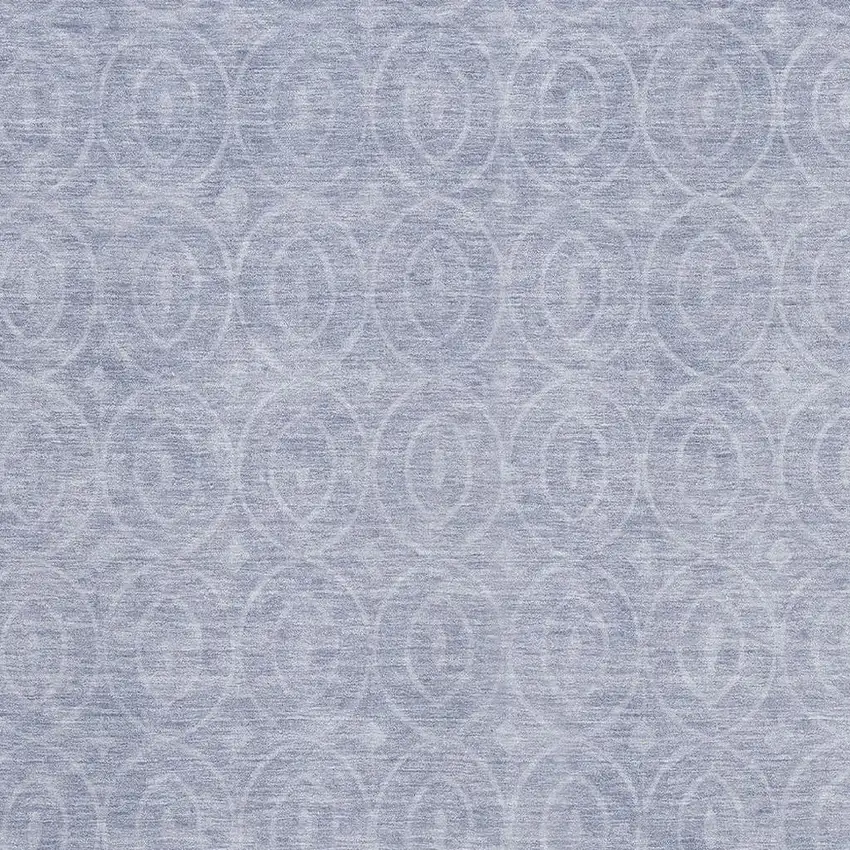 Sky Blue And Ivory Geometric Washable Area Rug With UV Protection Photo 3