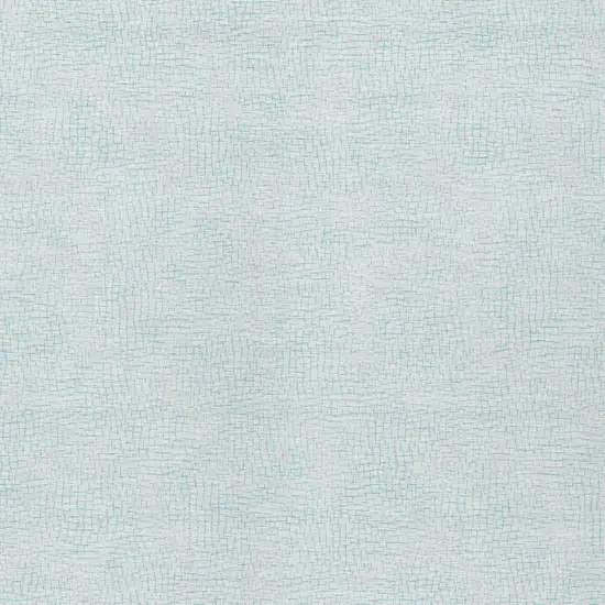 Sky Blue And Ivory Geometric Washable Indoor Outdoor Area Rug Photo 5