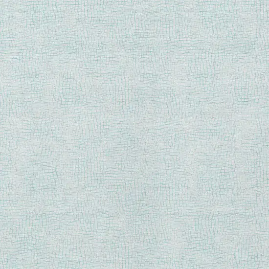 Sky Blue And Ivory Geometric Washable Indoor Outdoor Area Rug Photo 5