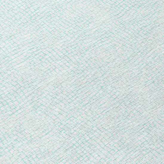 Sky Blue And Ivory Geometric Washable Indoor Outdoor Area Rug Photo 8