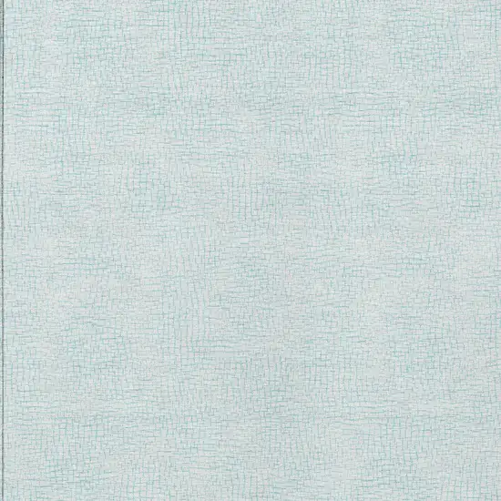 Sky Blue And Ivory Geometric Washable Indoor Outdoor Area Rug Photo 5