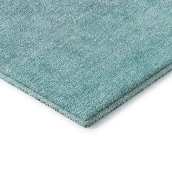 Sky Blue And Ivory Ombre Washable Area Rug With UV Protection Photo 7