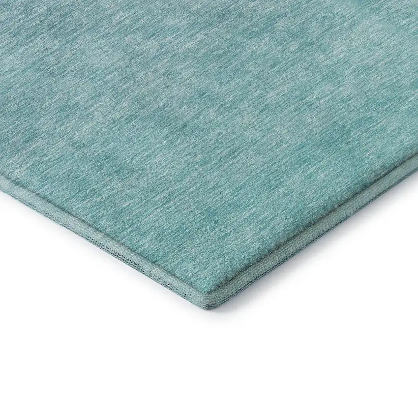 Sky Blue And Ivory Ombre Washable Area Rug With UV Protection Photo 7