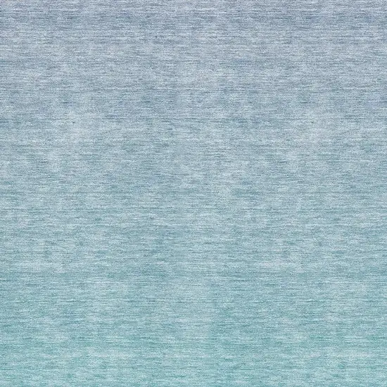 Sky Blue And Ivory Ombre Washable Area Rug With UV Protection Photo 3