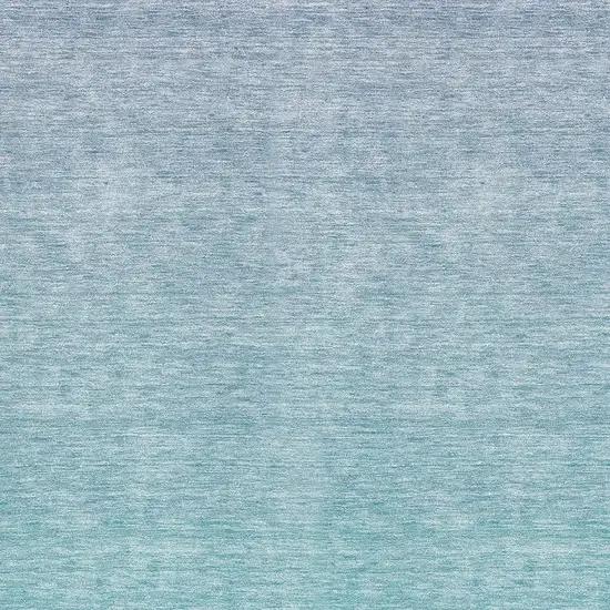 Sky Blue And Ivory Ombre Washable Area Rug With UV Protection Photo 3