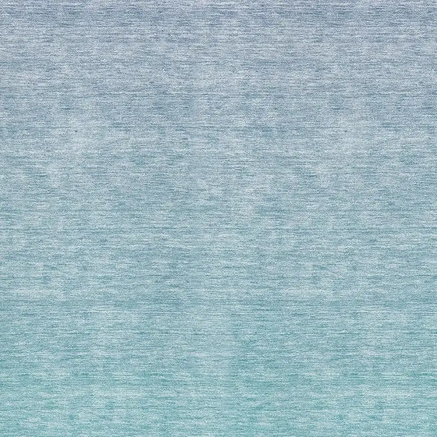 Sky Blue And Ivory Ombre Washable Area Rug With UV Protection Photo 3