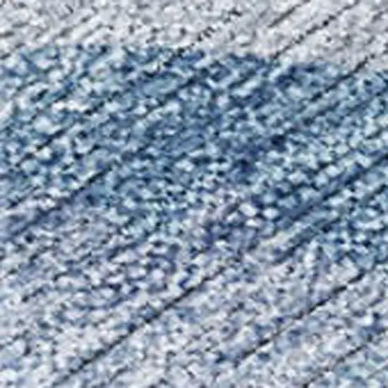 Sky Blue And Ivory Seashell Washable Indoor Outdoor Area Rug Photo 2