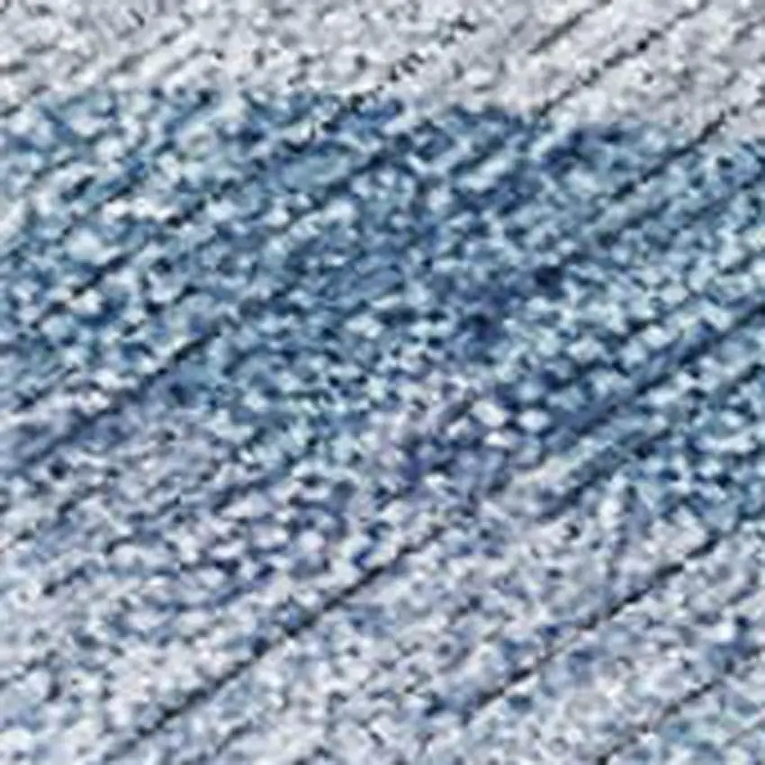 Sky Blue And Ivory Seashell Washable Indoor Outdoor Area Rug Photo 2