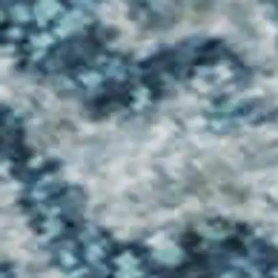 Sky Blue And Ivory Striped Washable Area Rug With UV Protection Photo 3