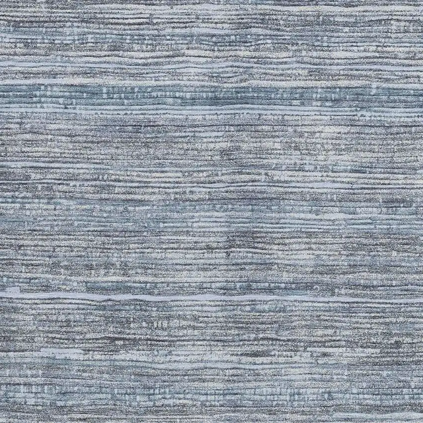 Sky Blue And Ivory Striped Washable Indoor Outdoor Area Rug Photo 3