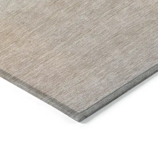 Sky Blue And Peach Abstract Washable Indoor Outdoor Area Rug Photo 9