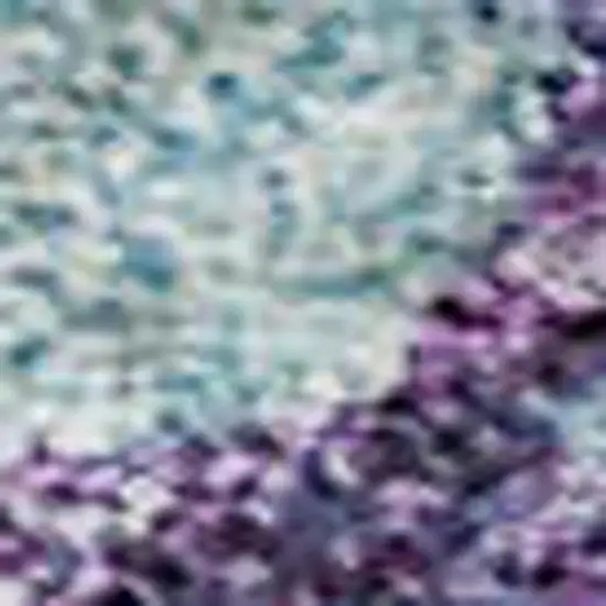 Sky Blue And Purple Abstract Washable Area Rug With UV Protection Photo 2