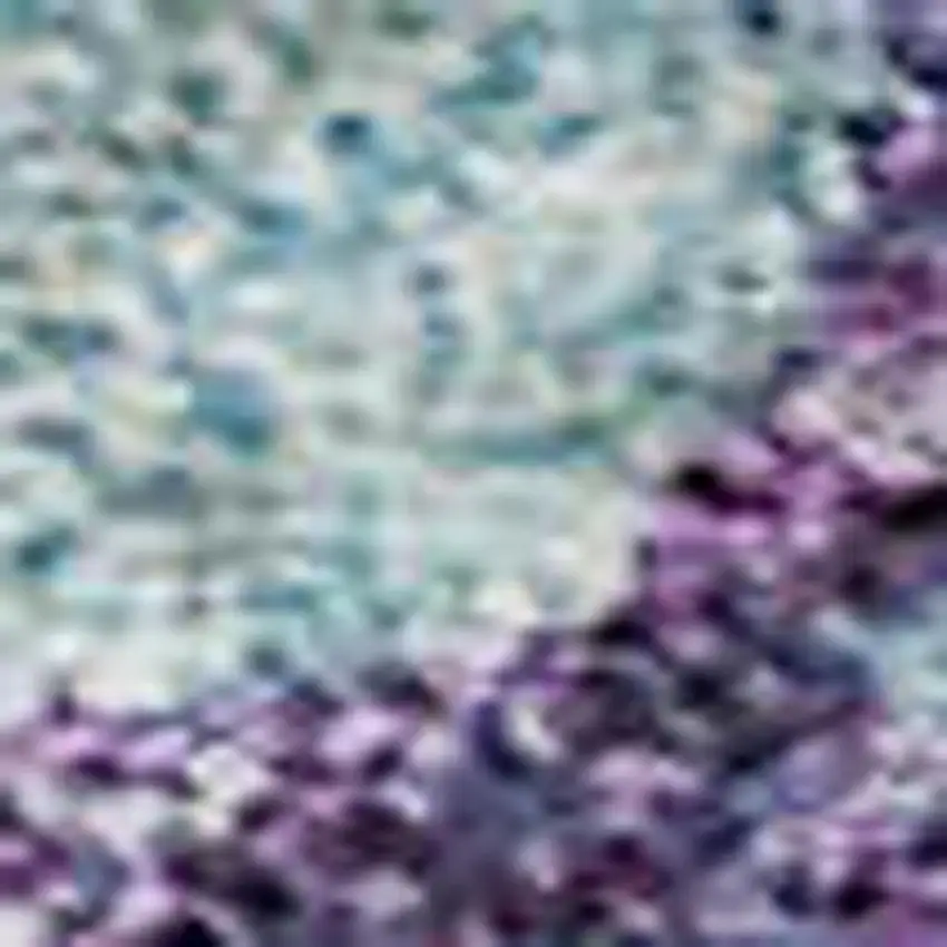 Sky Blue And Purple Abstract Washable Area Rug With UV Protection Photo 2