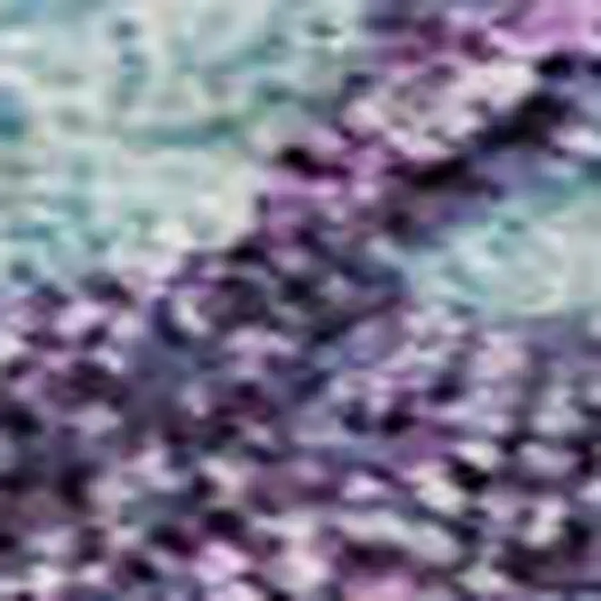 Sky Blue And Purple Abstract Washable Area Rug With UV Protection Photo 2