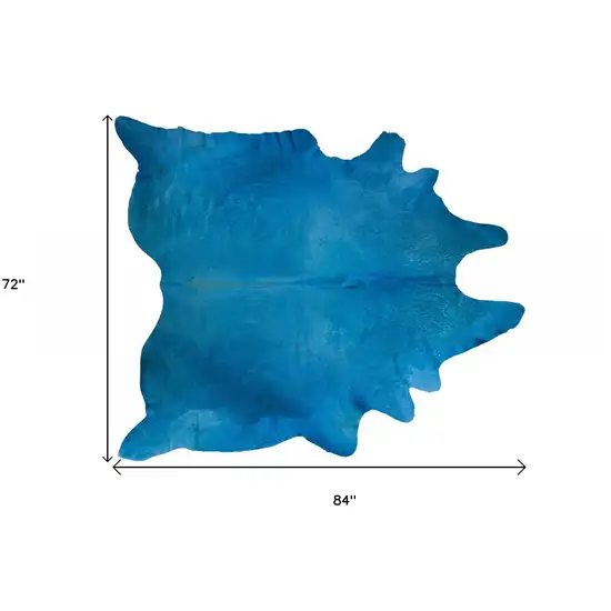 Blue Cowhide Area Rug Photo 3