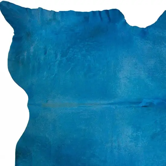 Blue Cowhide Area Rug Photo 5