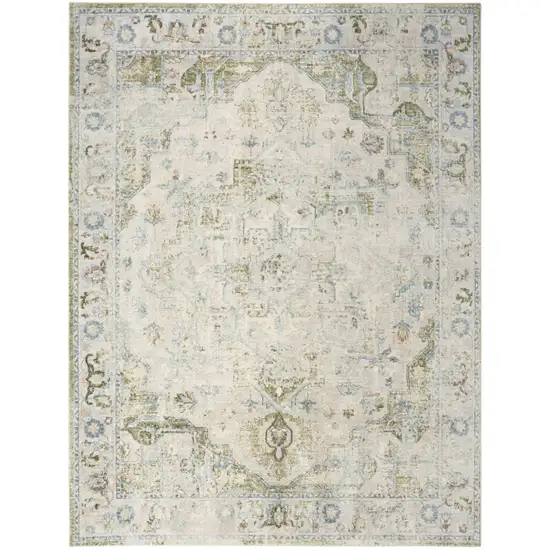 Sky Blue Floral Area Rug Photo 7