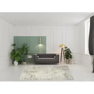 Photo of Sky Blue Floral Area Rug