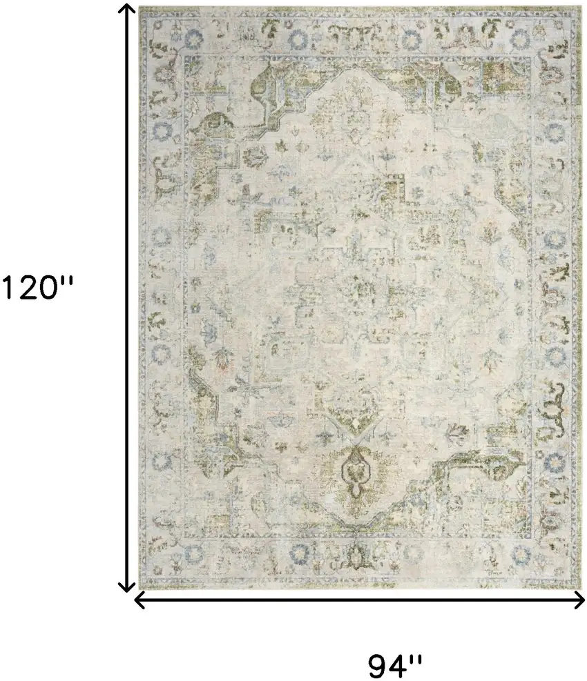 Sky Blue Floral Area Rug Photo 3
