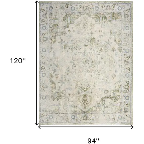 Sky Blue Floral Area Rug Photo 3