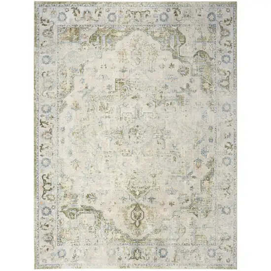 Sky Blue Floral Area Rug Photo 9